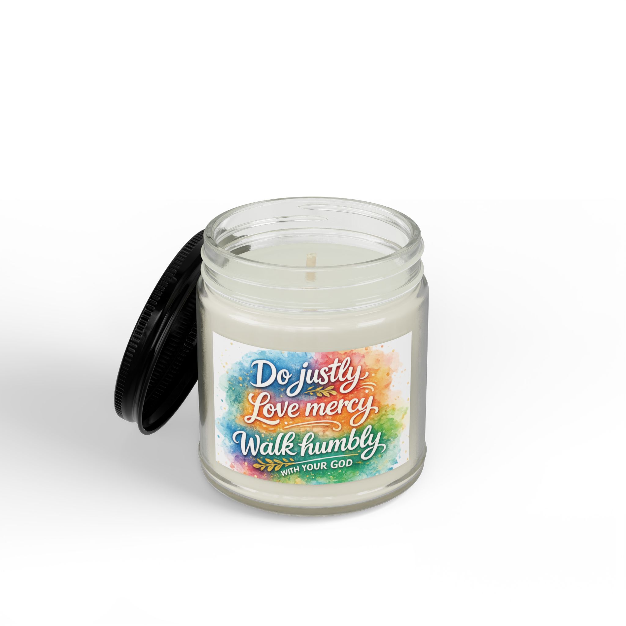 Inspirational Soy Candle — "Do Justly, Love Mercy, Walk Humbly" (4oz & 9oz) - Image 52